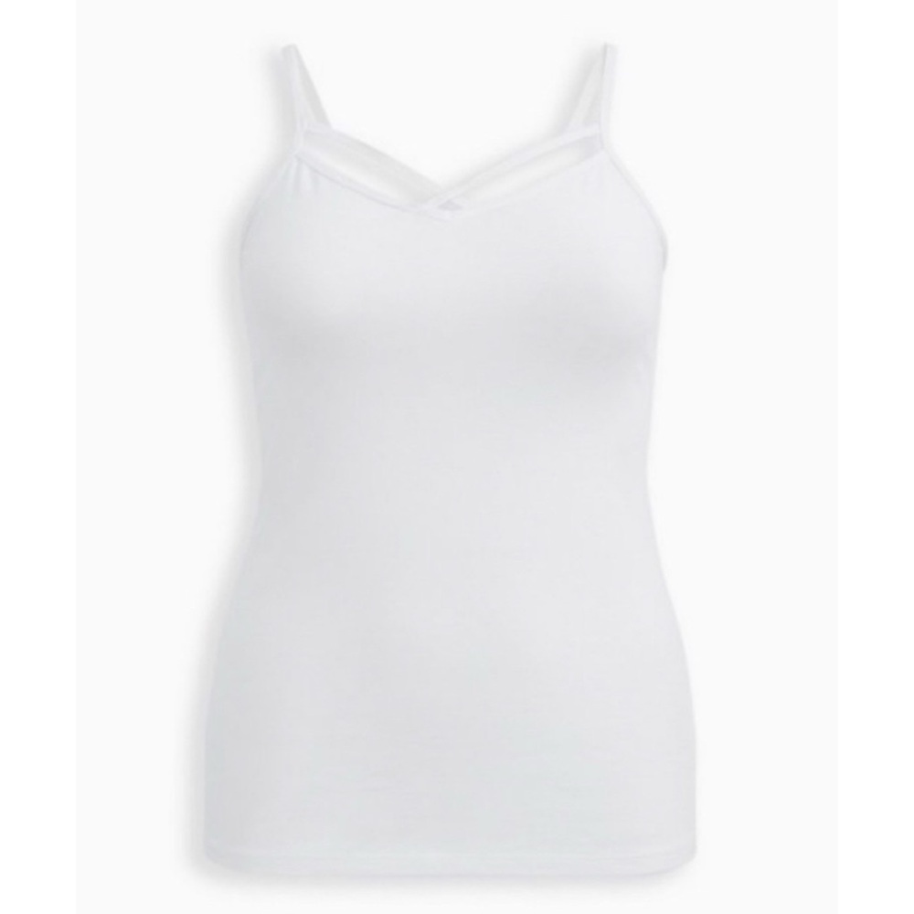 🆕 White Crisscross Foxy Cami Top 3 3X 22 24 NWT Torrid New! - Picture 10 of 11